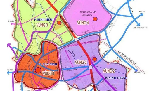 Tây Ninh hé lộ 4 phân vùng quy hoạch đô thị Tân Ninh 18.000 ha