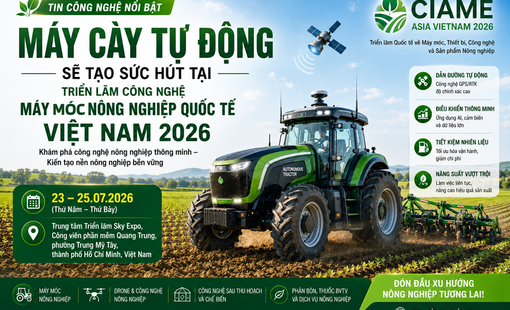 Máy cày tự động sẽ tạo sức hút tại Triển lãm Công nghệ Máy móc nông nghiệp quốc tế Việt Nam 2026 