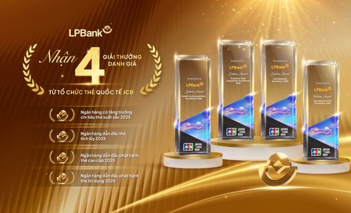 LPBank thắng lớn với 4 giải thưởng từ tổ chức thẻ quốc tế JCB