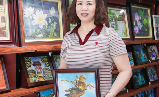 Cô giáo Nguyễn Thị Vân (Tranh gạo Vân Quân): Khát vọng đưa nghệ thuật tranh gạo Sóc Sơn vào không gian di sản