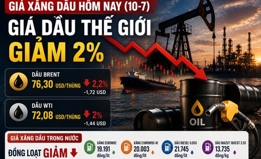 Giá xăng dầu hôm nay (10-7): Giá dầu thế giới giảm khoảng 2%, xăng dầu trong nước tiếp tục hạ nhiệt