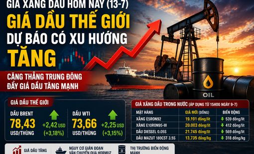 Giá xăng dầu hôm nay (13-7): Giá dầu thế giới được dự báo tiếp tục tăng vì căng thẳng Trung Đông