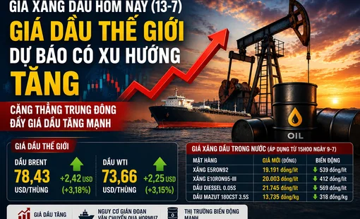 Giá xăng dầu hôm nay (13-7): Giá dầu thế giới được dự báo tiếp tục tăng vì căng thẳng Trung Đông
