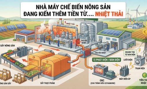 Nhà máy chế biến nông sản, thực phẩm đang kiếm thêm tiền từ nhiệt thải