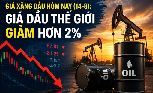 Giá xăng dầu hôm nay (14-8): Dầu thế giới giảm hơn 2%, giá xăng trong nước tiếp tục hạ