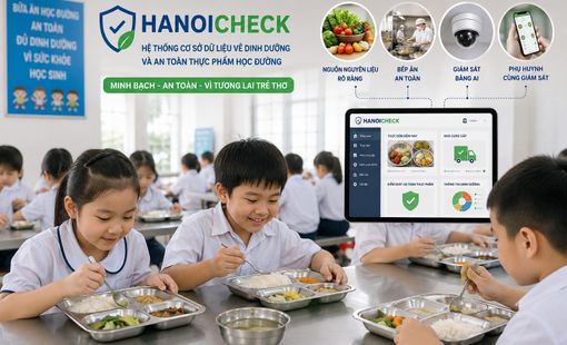 HanoiCheck: Số hóa quản lý bữa ăn bán trú, tăng minh bạch an toàn thực phẩm học đường