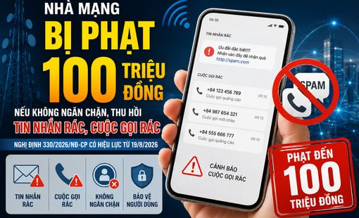 Nhà mạng không ngăn chặn, thu hồi thuê bao phát tán tin nhắn rác có thể bị phạt 100 triệu đồng