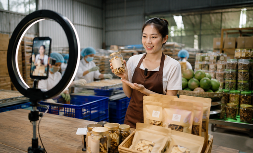 Livestream từ nhà xưởng: Cách cơ sở nông thôn bán đặc sản mà không cần qua đại lý