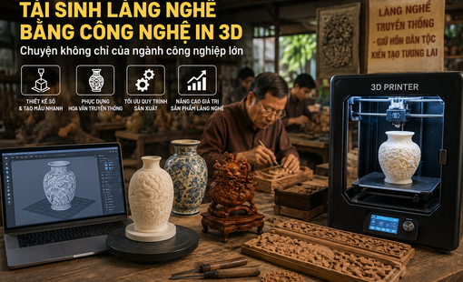 Tái sinh làng nghề bằng công nghệ in 3D: Chuyện không chỉ của ngành công nghiệp lớn
