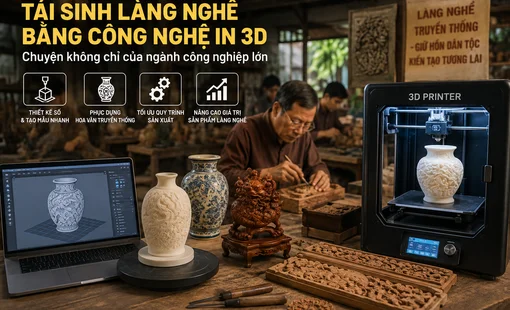 Tái sinh làng nghề bằng công nghệ in 3D: Chuyện không chỉ của ngành công nghiệp lớn