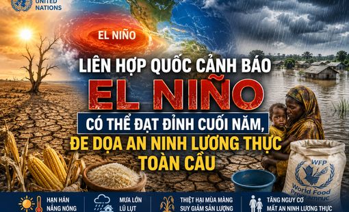 Liên Hợp Quốc cảnh báo El Niño có thể đạt đỉnh cuối năm, đe dọa an ninh lương thực toàn cầu