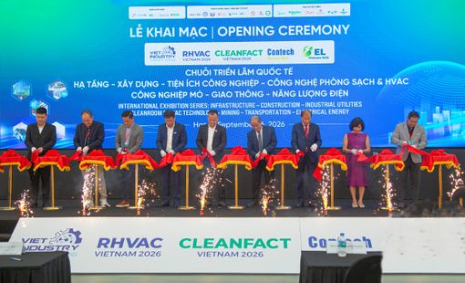 Viet Industry – Cleanfact & RHVAC Vietnam 2026 chính thức khai mạc: Hơn 500 gian hàng quy tụ chuỗi giải pháp cho nhà máy và công trình công nghệ cao