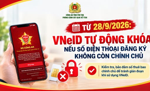 Một thay đổi trên VNeID từ 28/9 có thể khiến tài khoản bị khóa