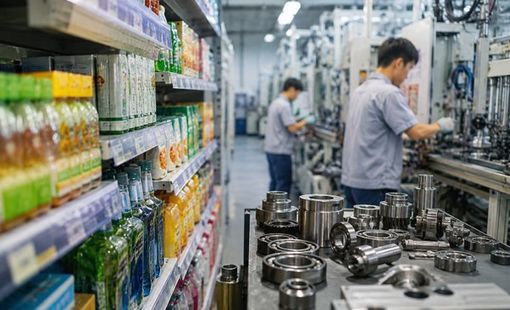 Sản phẩm công nghiệp: Thị trường lớn phía sau kệ siêu thị