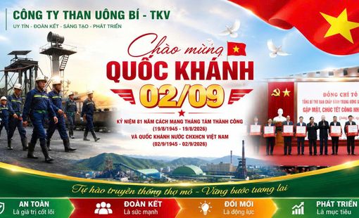 Công ty Than Uông Bí - TKV chúc mừng Quốc khánh 2/9