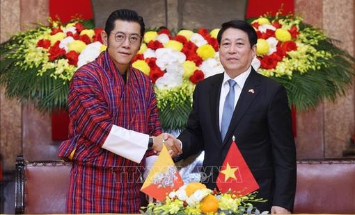 Chủ tịch nước Lương Cường hội đàm với Quốc vương Bhutan