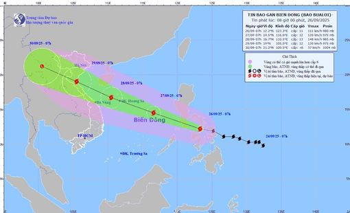 Bão BUALOI di chuyển nhanh gấp đôi các cơn bão khác