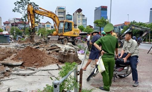 Ra quân chỉnh trang đô thị tuyến đường Võ Nguyên Giáp tại xã Vĩnh Thanh