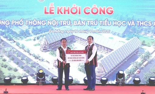 Agribank chung tay dựng xây trường nội trú vùng biên Tây Giang