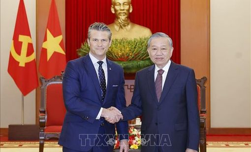 Tổng Bí thư Tô Lâm tiếp Bộ trưởng Bộ Chiến tranh Hoa Kỳ Pete Hegseth