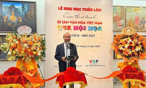 Khai mạc Triển lãm cuộc thi vẽ tranh 'Di sản văn hóa Việt Nam qua hội họa' lần thứ II năm 2025