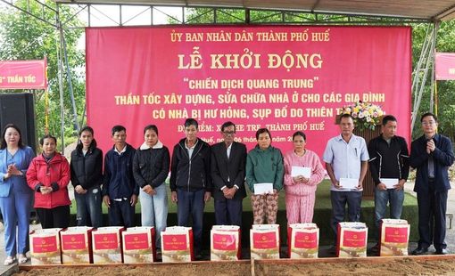 TP. Huế khởi công xây dựng, sửa chữa nhà cho người dân vùng lũ