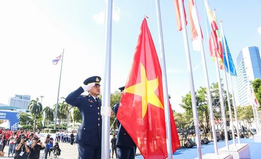 Lễ thượng cờ Đoàn Thể thao Việt Nam tại SEA Games 33