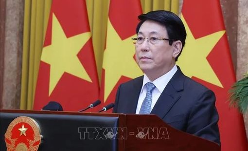 Chủ tịch nước Lương Cường tiếp đại sứ các nước trình Quốc thư