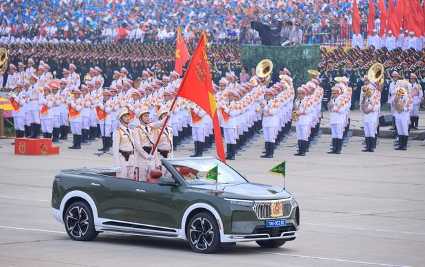Chùm ảnh: Cận cảnh khối diễu binh hùng hậu của lực lượng Công an tại A80