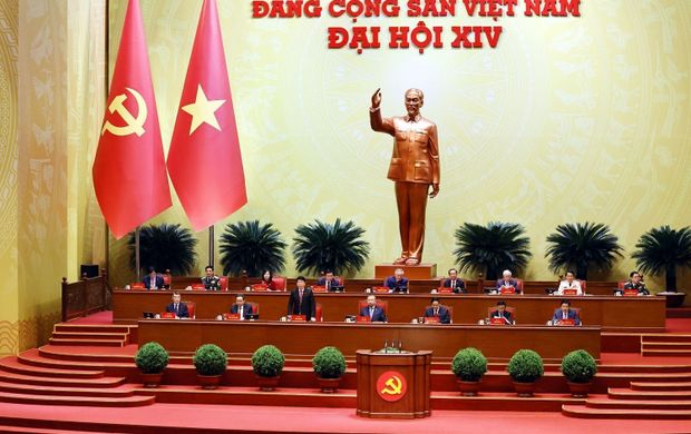 Chùm ảnh: Phiên thảo luận tại hội trường về các Văn kiện Đại hội XIV của Đảng sáng 21/1