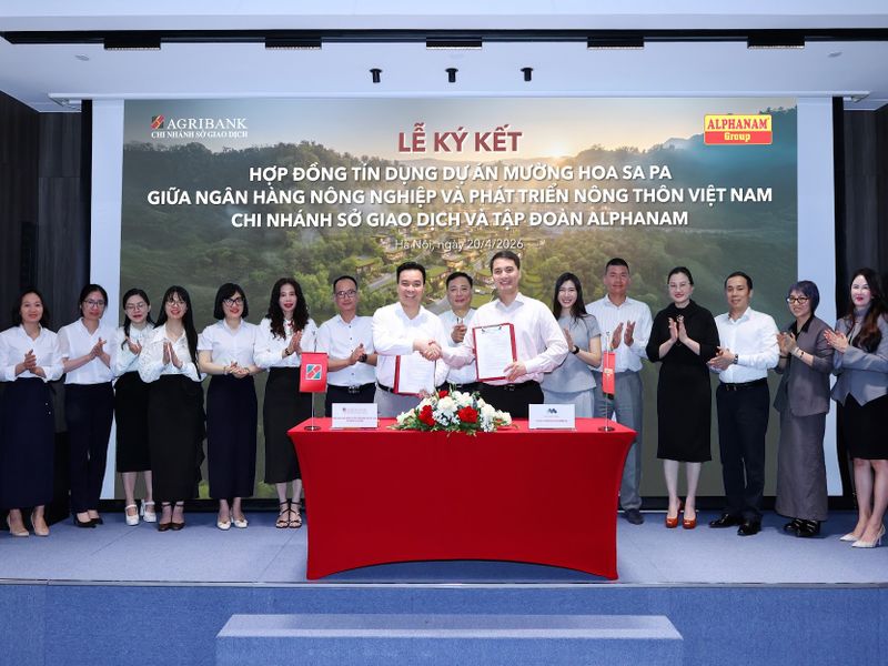 Agribank Sở Giao dịch – Alphanam ký kết tín dụng, tăng tốc phát triển dự án Mường Hoa Sa Pa