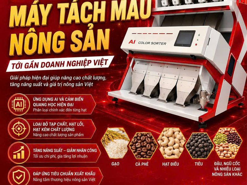 CIAME Asia Vietnam 2026 sẽ mang công nghệ máy tách màu nông sản đến gần doanh nghiệp Việt