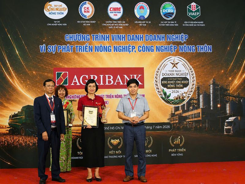 Ngân hàng Agribank được vinh danh tại CIAME Asia Vietnam 2026: Gần bốn thập kỷ khơi thông dòng vốn, vì sự phát triển nông nghiệp Việt Nam