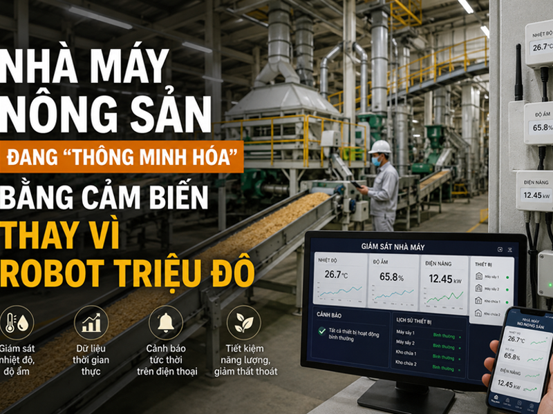 Nhà máy nông sản đang “thông minh hóa” bằng cảm biến thay vì robot triệu đô