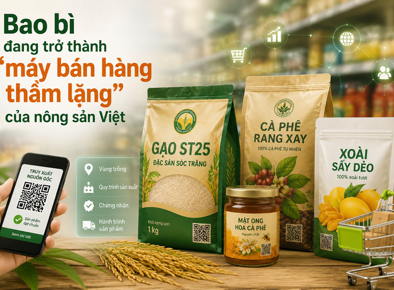 Bao bì đang trở thành “máy bán hàng thầm lặng” của nông sản Việt