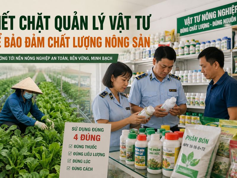 Hà Nội siết quản lý vật tư nông nghiệp, bảo đảm chất lượng nông sản từ đầu vào