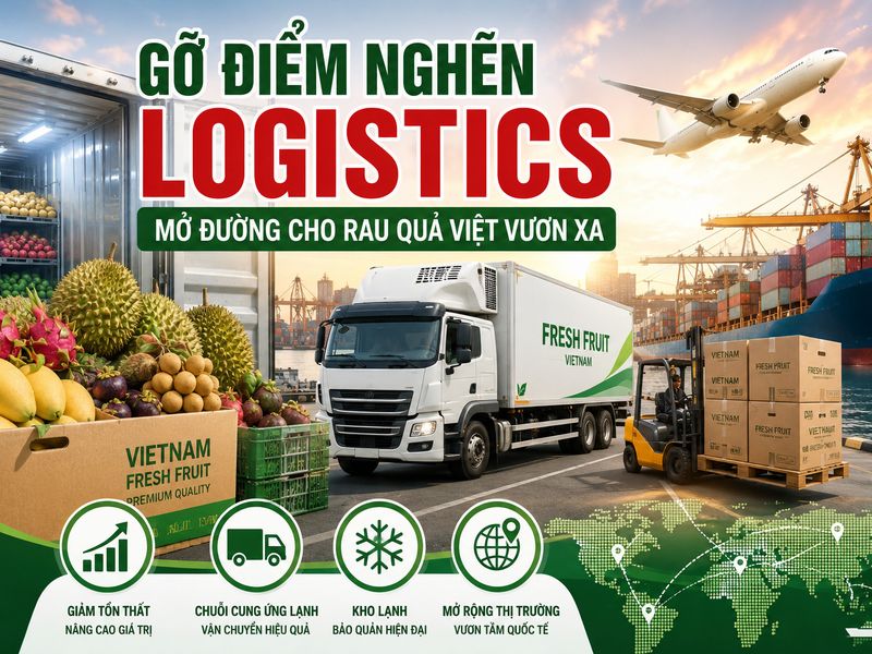 Gỡ điểm nghẽn logistics, mở đường cho rau quả Việt vươn xa