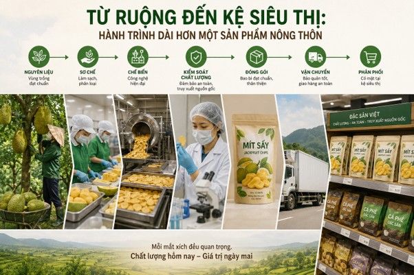 Từ ruộng đến kệ siêu thị: Hành trình dài hơn một sản phẩm nông thôn