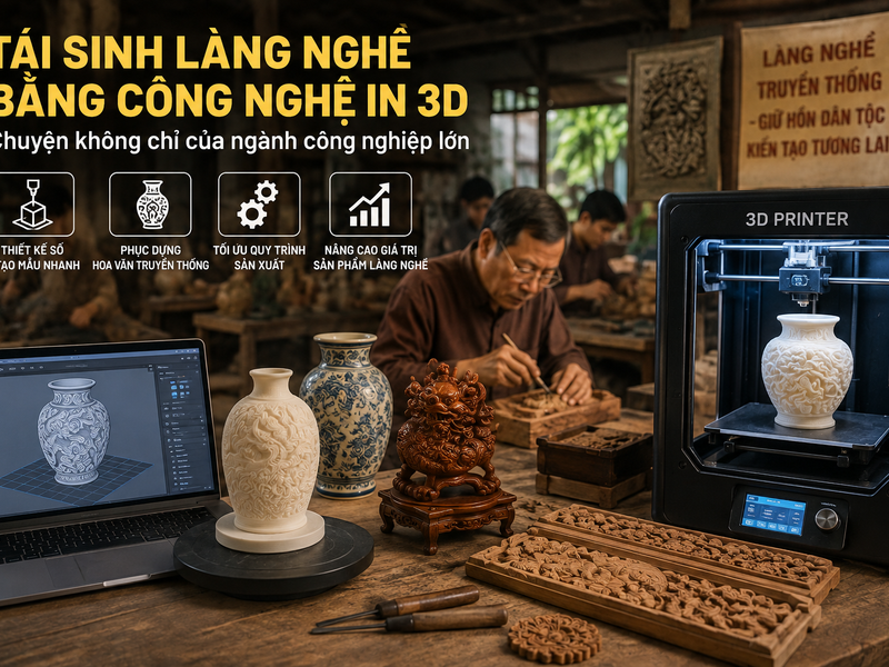 Tái sinh làng nghề bằng công nghệ in 3D: Chuyện không chỉ của ngành công nghiệp lớn