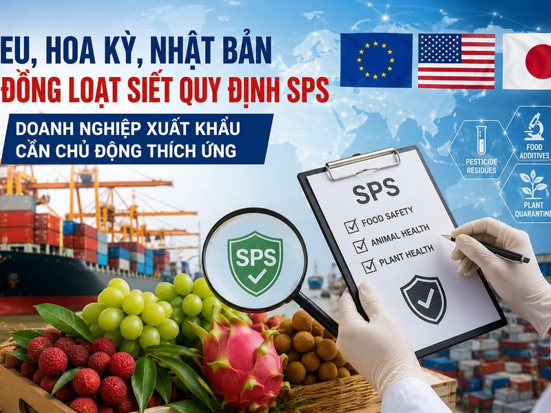 EU, Hoa Kỳ, Nhật Bản đồng loạt siết quy định SPS, doanh nghiệp xuất khẩu cần chủ động thích ứng