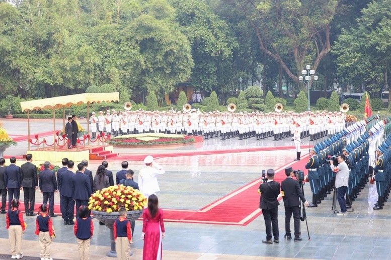 Chủ tịch nước Lương Cường chủ trì lễ đón chính thức Quốc vương Brunei