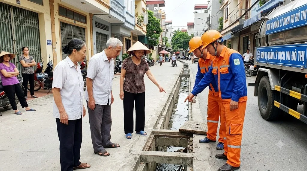 Kiểm tra và nạo vét cống rãnh định kỳ giúp duy trì dòng chảy, hạn chế tình trạng nước mưa ứ đọng tại các điểm thường xuyên ngập. Hệ thống thoát nước hoạt động hiệu quả hơn.