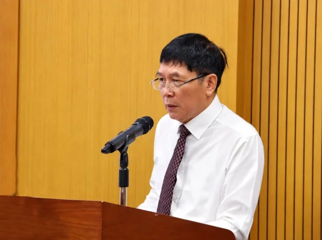 TS. Nguyễn Phú Hùng - Chủ tịch Hội khóa VIII, phát biểu khai mạc Đại hội 