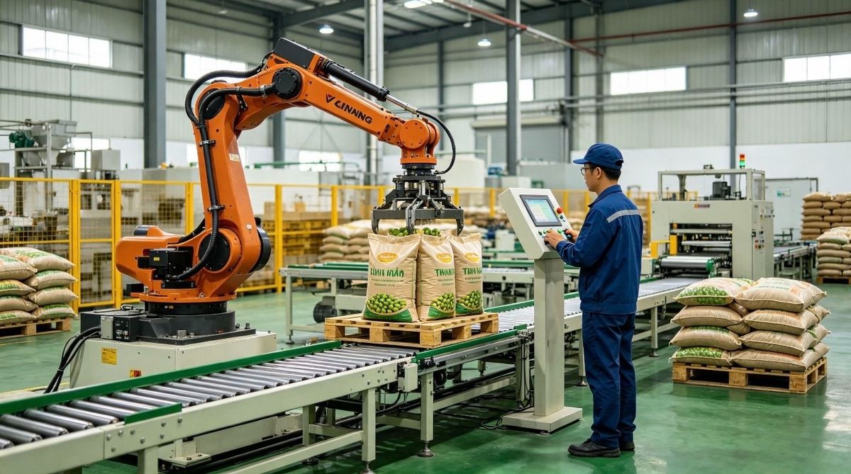 Robot trong sản xuất gắn với nông nghiệp: Từ khâu nhỏ đến cả dây chuyền
