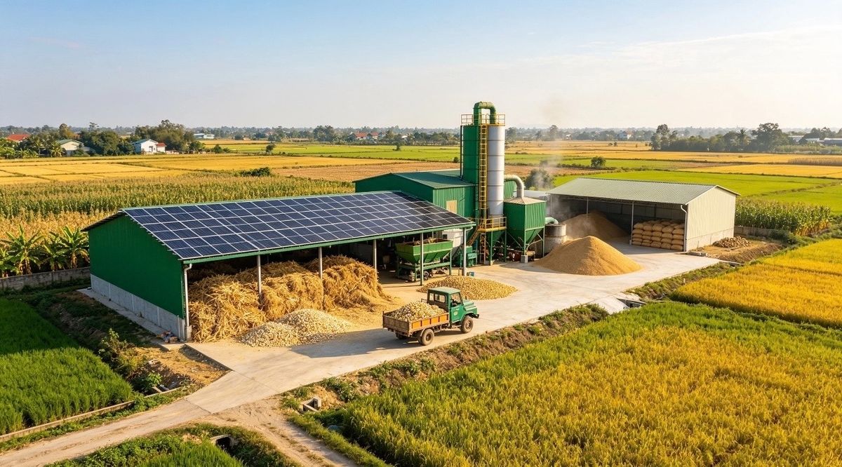 Nhà máy nông sản tiết kiệm năng lượng từ nguồn lực sẵn có